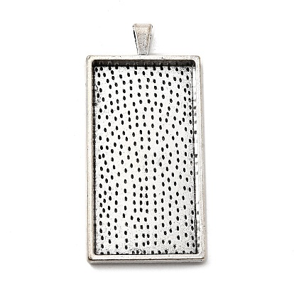 Сеттинги для кулона(кабошонов), сплав, чашки безель с краями, без кадмия и без свинца, прямоугольные