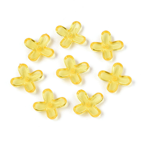 Прозрачные пластиковые колпачки для бусин, 4-лепестков цветка