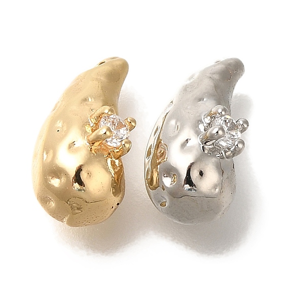 Латунные микро проложить кубического циркония подвески, долговечный, подвески в форме слезы