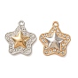 Colgantes de aleación de rhinestone, encantos estrella