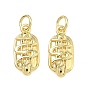 Латунные подвески, овальные амулеты, долговечный, стойки покрытие, без свинца и без кадмия