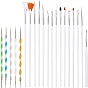 Nail Art Brush Sets, with Gel Brushes, Painting Brushes, Dotting Pen, Flat Brush, Fan Brush and Liner Pen, Nail Painting Brushes Tools and 5 PCS Double Different Head Nail Art Dotting Tools