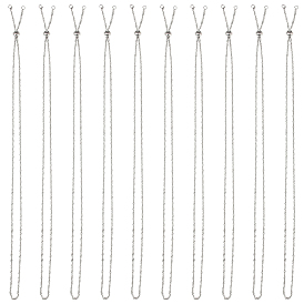 10 шт. 304 изготовление ожерелий из нержавеющей стали в сингапурском стиле, с латунными скользящими бусинами