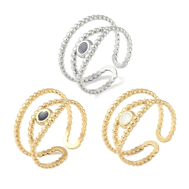 Ионное покрытие (ip) 304 эмалированные кольца на манжетах из нержавеющей стали, кольца с открытыми глазами для женщин