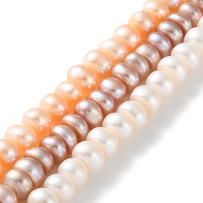 Нити из натурального культивированного пресноводного жемчуга, рондель