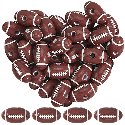 200 шт. Акриловые бусины в стиле ремесел, спортивные бусы, регби