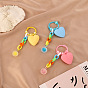 Colorful Detachable Resin Heart Keychain Bag Charm Pendant Accessory Gift