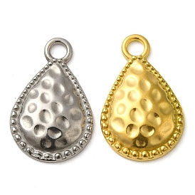 Ion Plating(IP) 304 Stainless Steel Pendants, Teardrop Charm