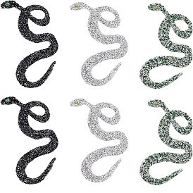 Горный хрусталь из смолы hotfix (термоклей на спине), железо на заплатах, горный хрусталь, аксессуары для костюма, змея