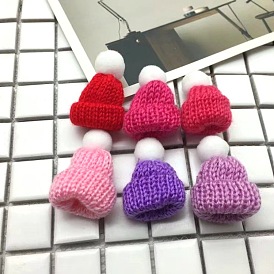 Mini Wool Yarn Knitted Hat, for DIY Doll Accessories, Decorative Hat