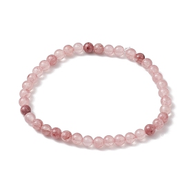 Женские эластичные браслеты с круглыми бусинами из окрашенного натурального зеленого нефрита, Индийская красная