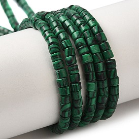 Synthetic Malachite Beads Strands, Disc, Heishi Beads