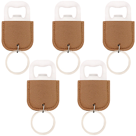 5 шт. открывалки для бутылок из нержавеющей стали, обтянут искусственной кожей, прямоугольные