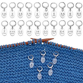 Porte-marqueurs de mailles de verrouillage ovales en acrylique pour tricot et crochet, avec 304 accessoires en acier inoxydable