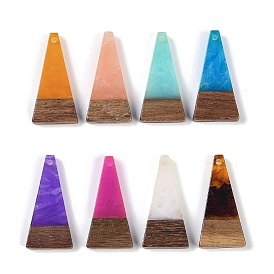 Resin & Wood Pendants, Triangle Charms