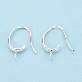 925 стерлингового серебра серьги крюков, овальные