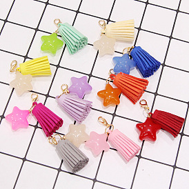 Star Tassel Pendant DIY Craft Supplies with Beads for Jewelry and Phone Cases