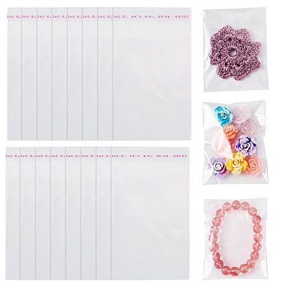 100 целлофановые пакеты OPP, небольшие сумки для хранения ювелирных изделий, самоклеящиеся пакеты для запайки, прямоугольные