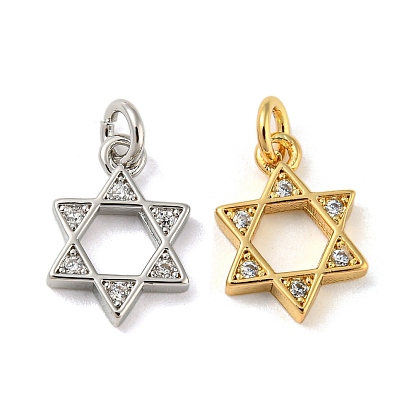 Стойка металлическая латунная микропрофилированная кубическая циркония подвески, с целью перехода в кольце, без кадмия и без свинца, долговечный, звезда Давида