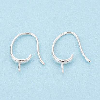 925 стерлингового серебра серьги крюков, овальные