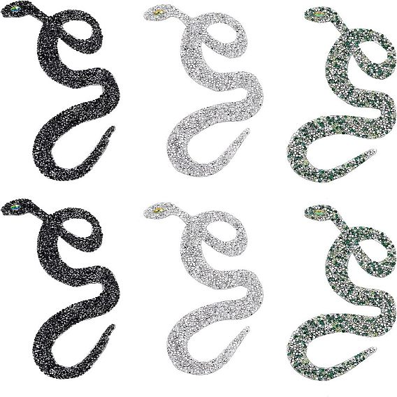 Горный хрусталь из смолы hotfix (термоклей на спине), железо на заплатах, горный хрусталь, аксессуары для костюма, змея