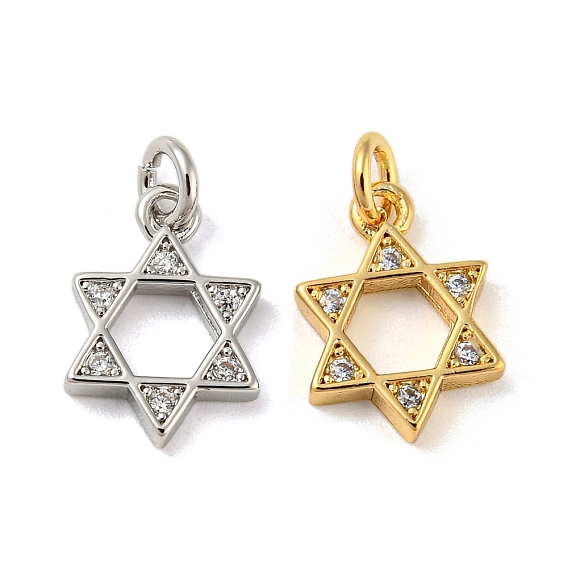 Стойка металлическая латунная микропрофилированная кубическая циркония подвески, с целью перехода в кольце, без кадмия и без свинца, долговечный, звезда Давида