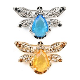 Broches en alliage et strass pour vêtements de sac à dos, abeilles