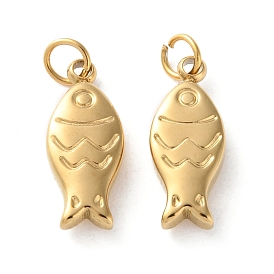 Ионное покрытие (ip) 304 брелоки из нержавеющей стали, с целью перехода в кольце, очарование рыбы