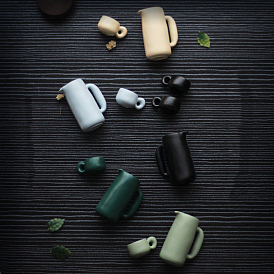 Miniature Teapot & Cup Set Ornaments, Micro Landscape Garden Dollhouse Accessories, Simulation Prop Decorations