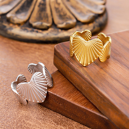 Текстурированные 304 открытые кольца манжеты из нержавеющей стали, сердце