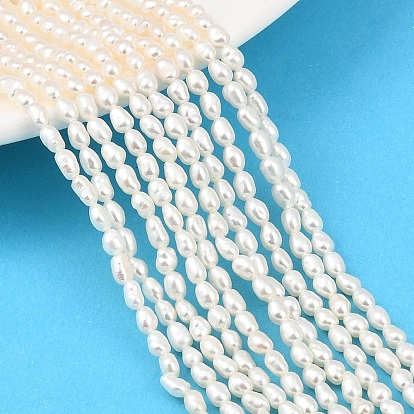 Нити из натурального культивированного пресноводного жемчуга, рис, класс 3а+