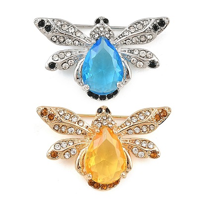 Broches en alliage et strass pour vêtements de sac à dos, abeilles