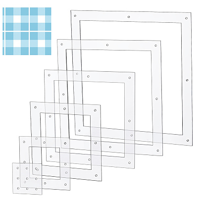6шт. 6 стили квадратный акриловый трафарет для квилтинга, направляющая для резки, швейные инструменты