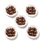 Opaque Resin Cabochons, Flat Round Plate with Bear