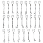26Pcs 304 Stainless Steel Pendant Decorations, Letter, with Alloy Lobster Claw Clasps