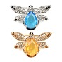 Broches en alliage et strass pour vêtements de sac à dos, abeilles