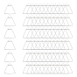 304 Stainless Steel Pendants, Hoop Earring Findings, Trapezoid