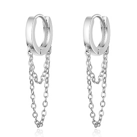 Elegant Double-layer Chain Ear Clip - Minimalist Jewelry for Graceful Girls