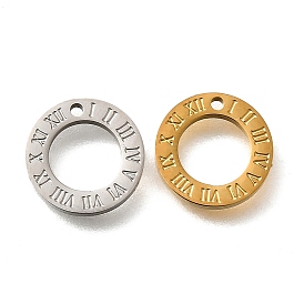 304 прелести нержавеющей стали, ручная полировка, кольцо с римскими цифрами шарм, ионное покрытие (ip)