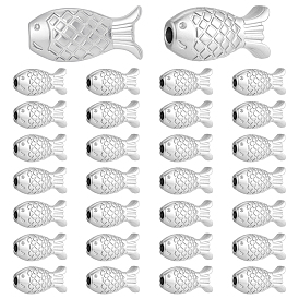 30 шт. 304 бусины из нержавеющей стали, рыба