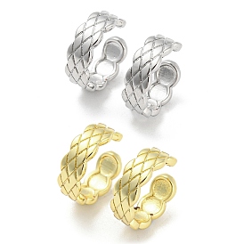 Brass Rhombus Cuff Earrings, Non Piercing Earrings