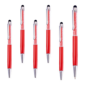 5шт. пластиковая шариковая ручка, с кристаллом внутри