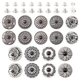 9 декоративные заклепки из сплава, с имитацией бирюзы из смолы и винтами, для кошелька, , украшение кожаных ремесел, разнообразные