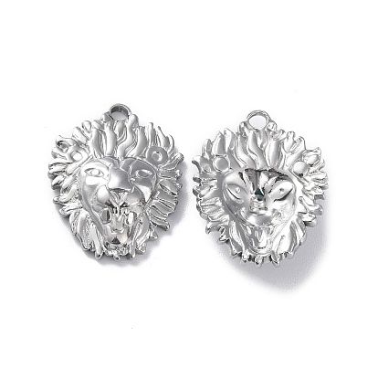 Pendentifs en acier inoxydable, charme de lion