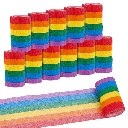 Радужные ленты из гофрированной бумаги для украшения выпускного, вечеринки в честь рождения ребенка, вечеринки по определению пола ребенка, дня рождения.