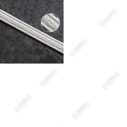 1 Bordure de papier peint autocollante imperméable en mousse PVC PC 3D, Lignes plinthes autocollants garniture murale pour salon maison bureau hôtel bricolage décoration
