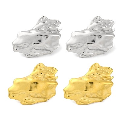 304 серьги-гвоздики из текстурированной нержавеющей стали