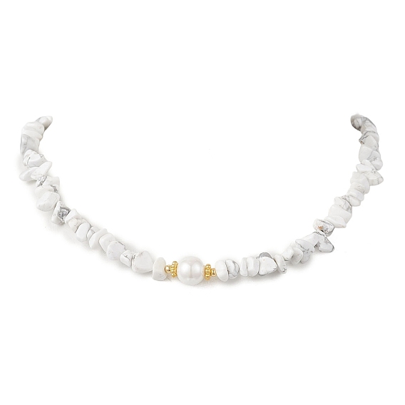 Ожерелья из белых круглых жемчужин и бусин с драгоценными камнями, с 304 концевыми цепями из нержавеющей стали, золотые