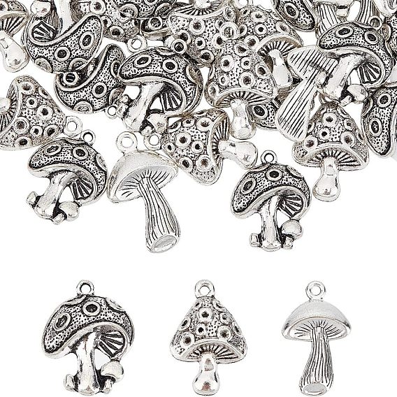 60 шт 3 подвески из цинкового сплава, гриб