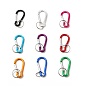 Aluminum Oval Carabiner Keychain, with Iron Clasps, 60.5x29mm